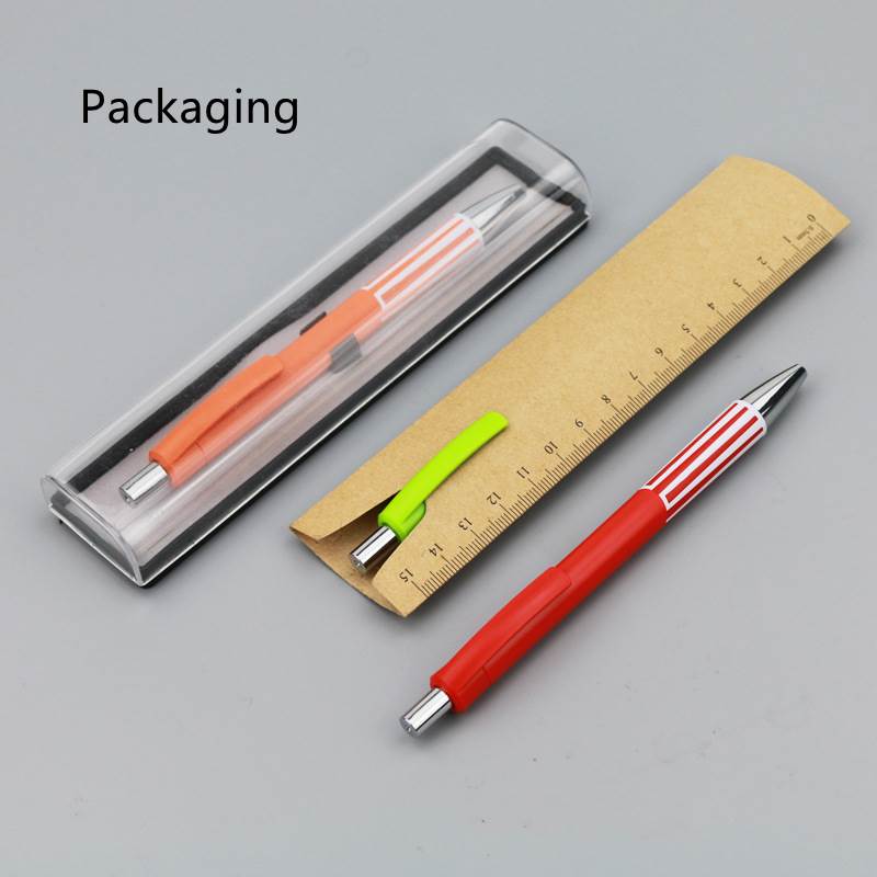 Colorful Striped Retractable ABS Pen - Packaging