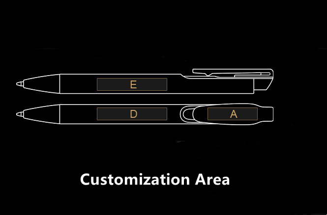 Retractable Clip Gifting Plastic Pen - Customization Area