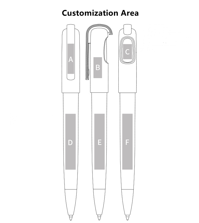 Funny Face Ballpoint Pen - Customization Area