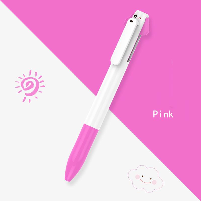 Doggy Dual-color Ballpoint Pen - Pink
