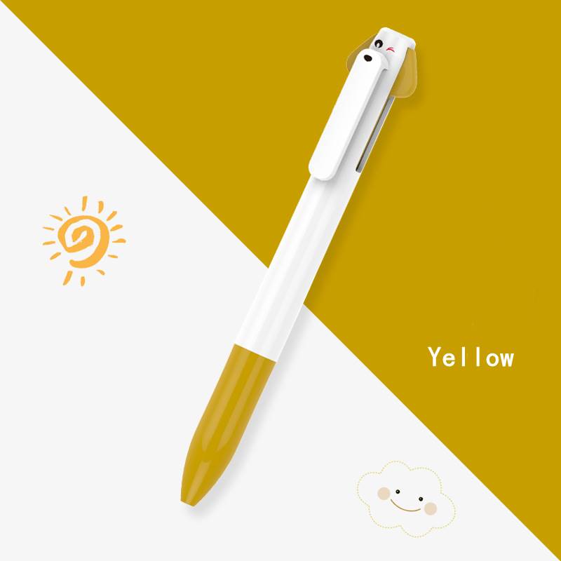 Doggy Dual-color Ballpoint Pen - Yellow