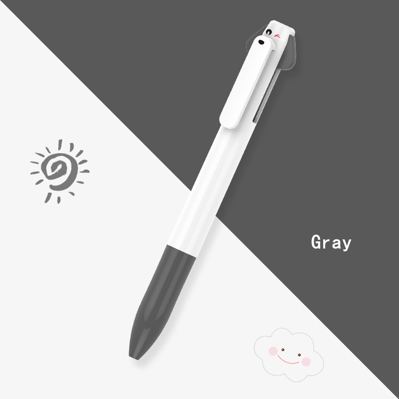 Doggy Dual-color Ballpoint Pen - Gray