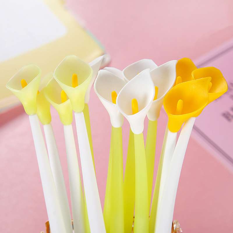 Flower Series Gel Pen - Calla Cartoon Head