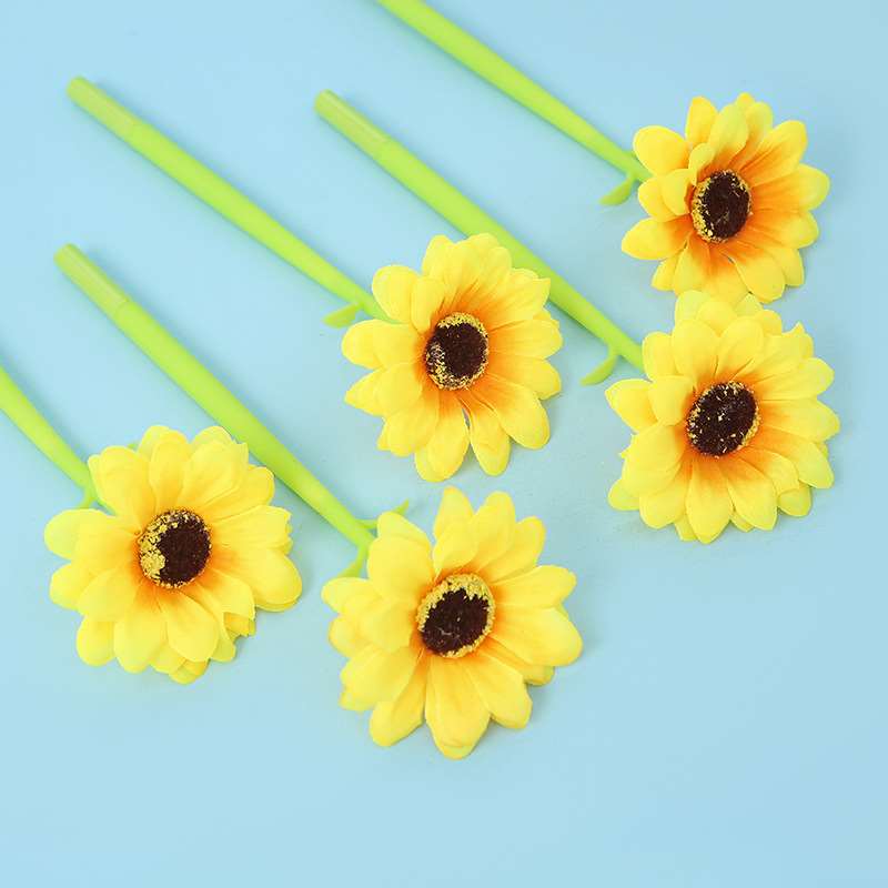 Artificial Sunflower Gel Pen - Flower Head