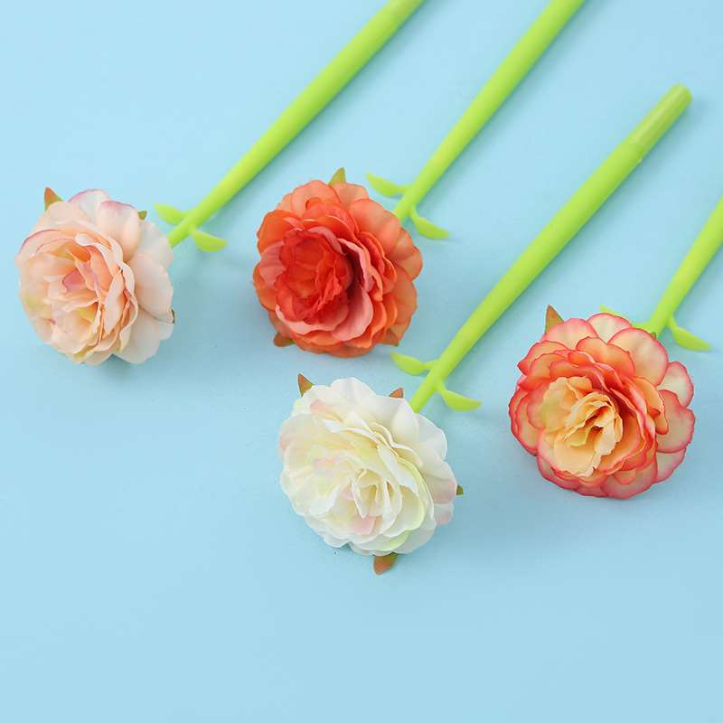 Artificial Colorful Rose Gel Pen - Flower Head