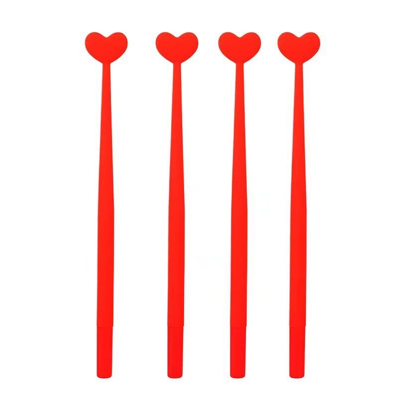 Four Love Heart Gel Pens