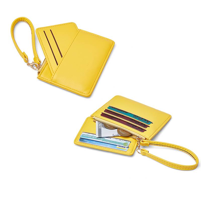 Top Zip Card Case with Wristlet - Removable Card Case