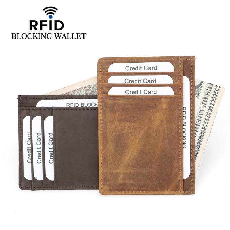 Vintage RFID Blocking Multi-Card Slots Card Case