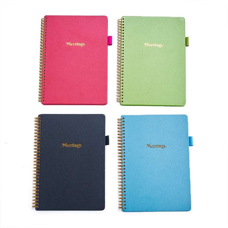 Vibrant Colors Golden Hot Stamping Meeting Notebook - Colors