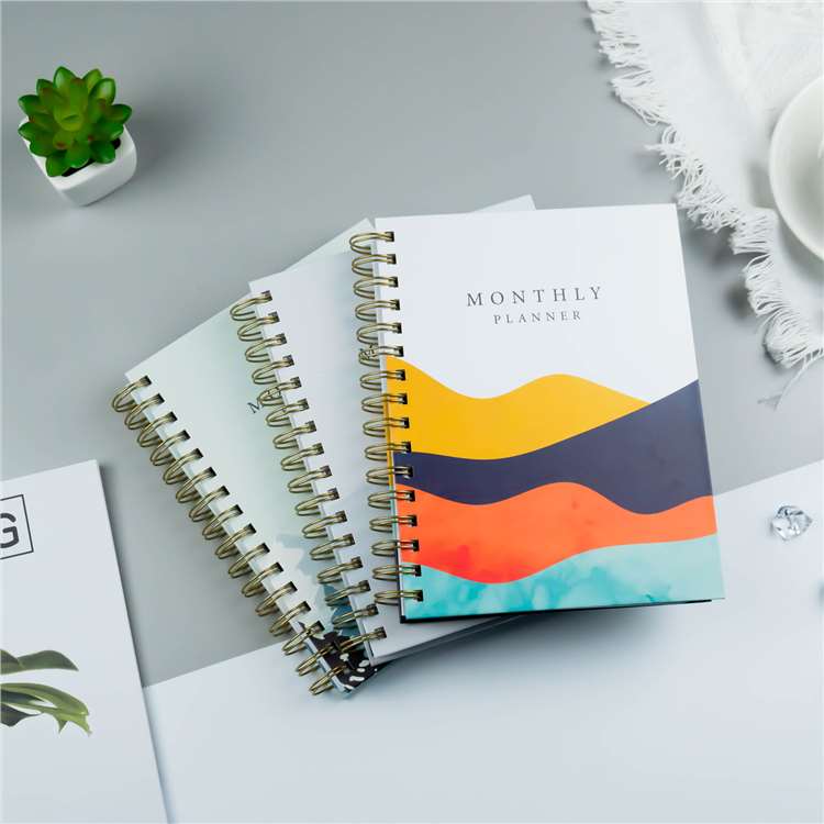 Ins Minimalism Style Monthly Planner Spiral Bound Notebook - Designs