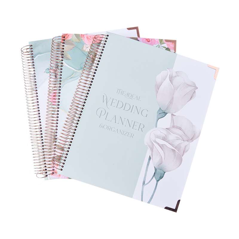 Romantic Flower Themed Wedding Planner Spiral Bound Notebook - Designs