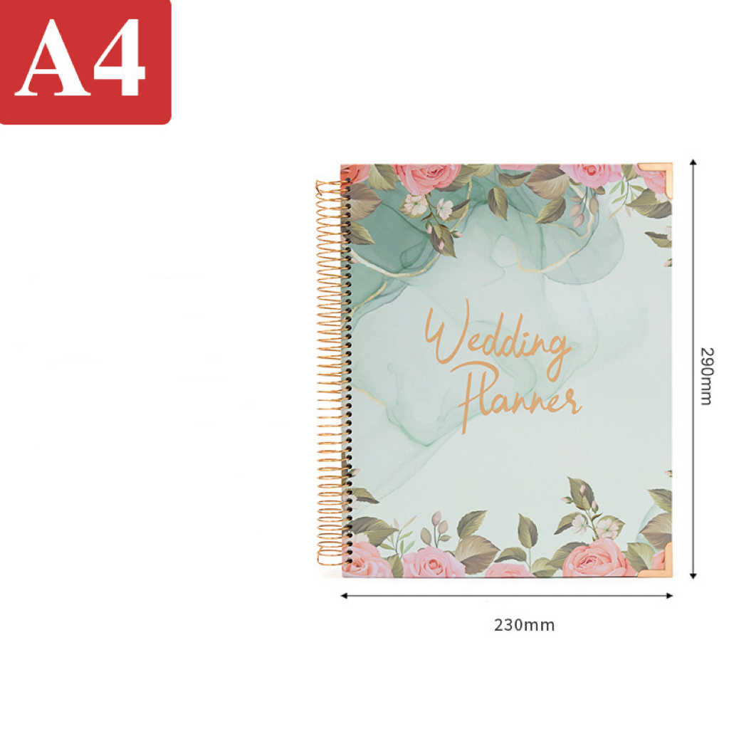 Romantic Flower Themed Wedding Planner Spiral Bound Notebook - Flowers