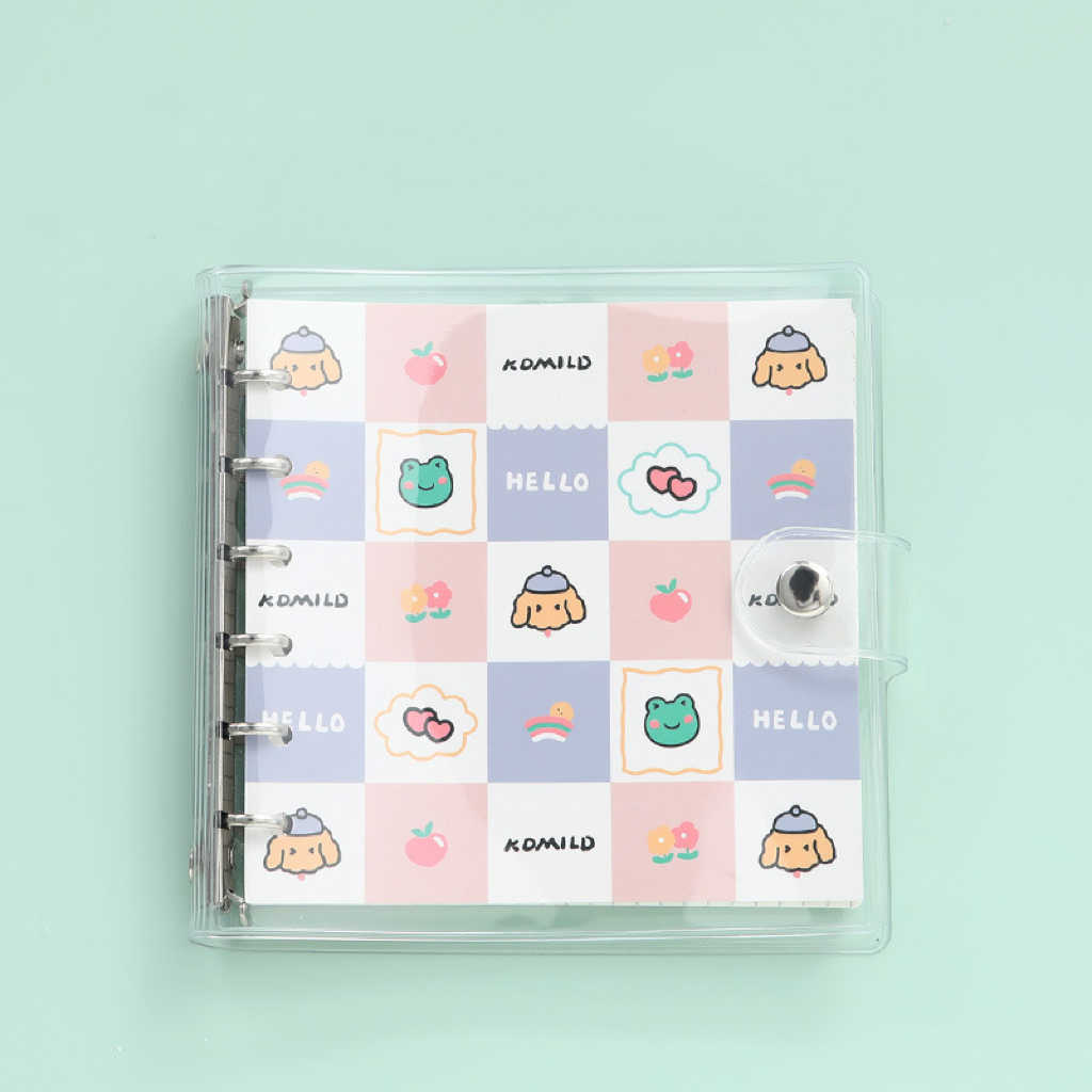 Cartoon Square Loose-Leaf Pocket Spiral Bound Notebook - Cute Animals