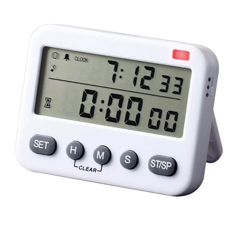 Split-Screen Digital Timer and Clock - Front View