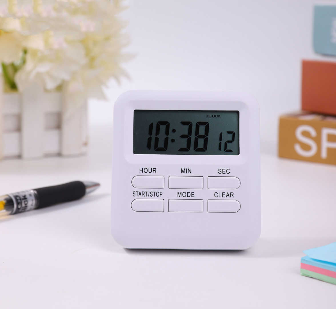 Portable Mini Digital Timer with Memory Function - White