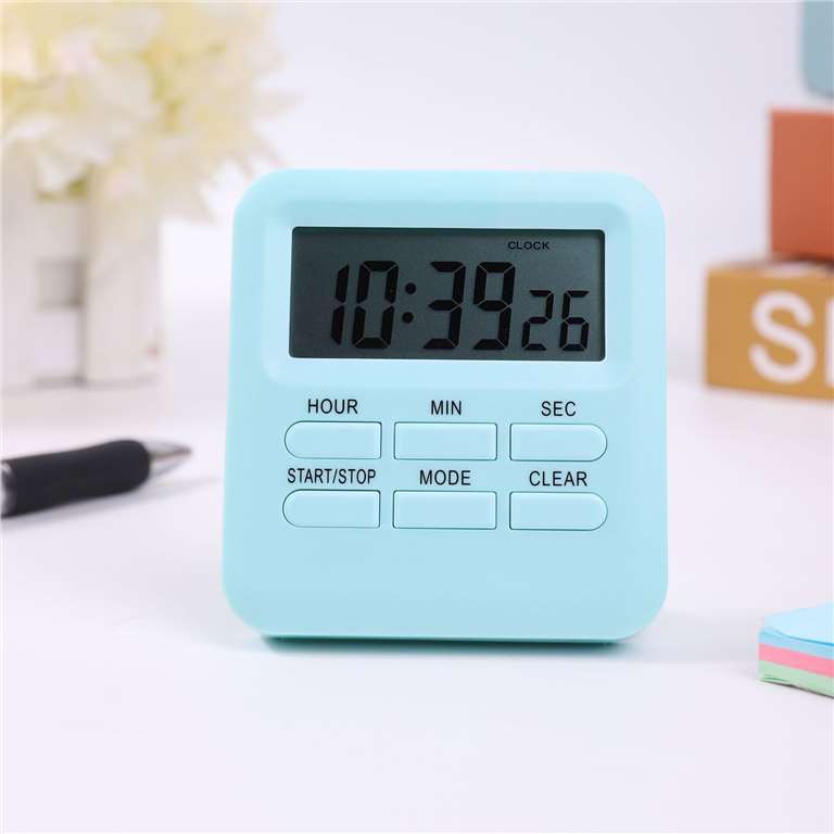 Portable Mini Digital Timer with Memory Function - Light Blue
