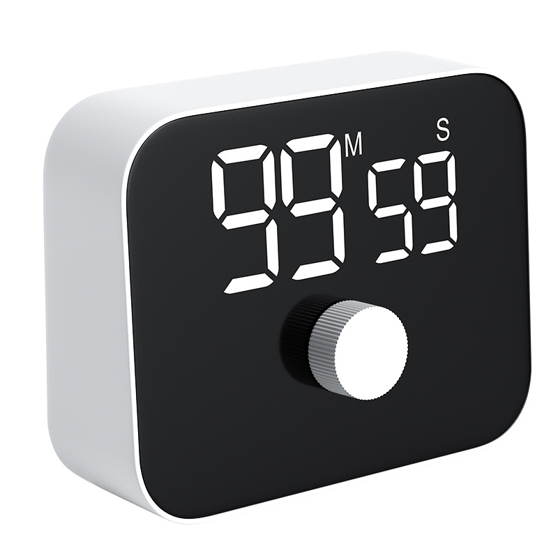 Borderless LED Timer with Rotary Knob - Front View