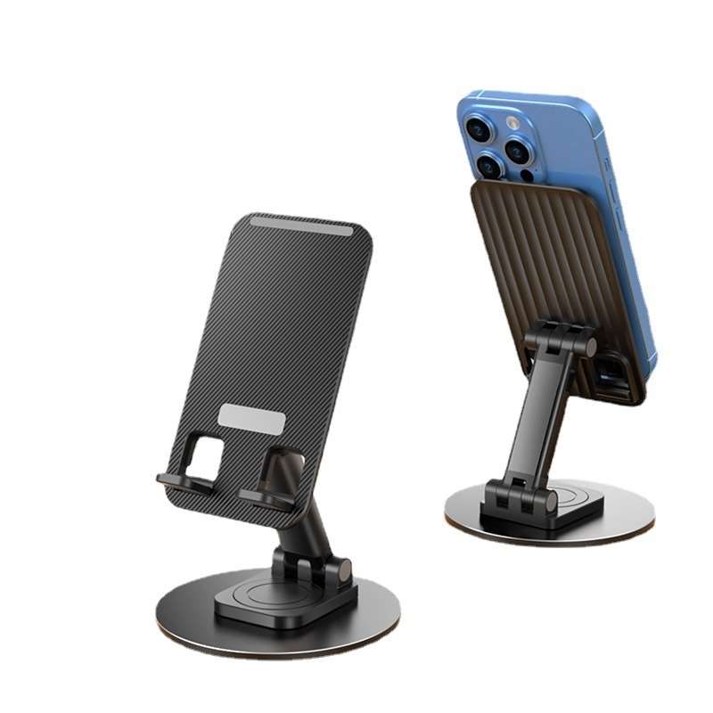 Swivel Round Base Folding Phone Holder - Black Overview