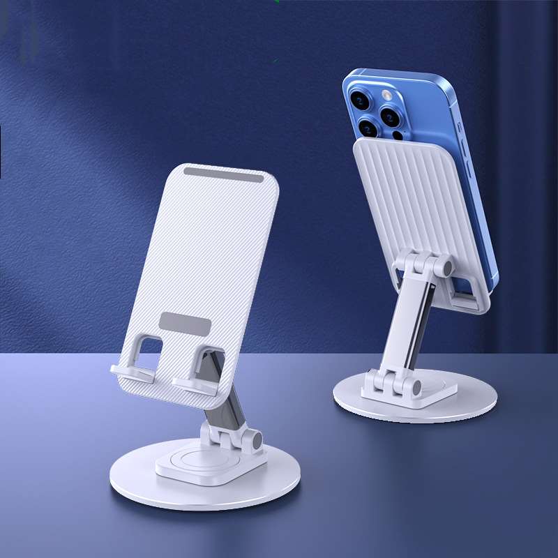 Swivel Round Base Folding Phone Holder - White Overview