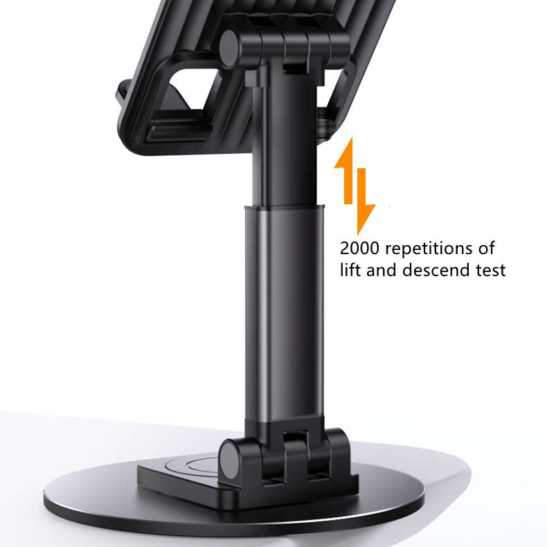 Swivel Round Base Folding Phone Holder - Telescopic Rod