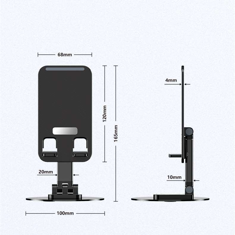 Swivel Round Base Folding Phone Holder - Specifications