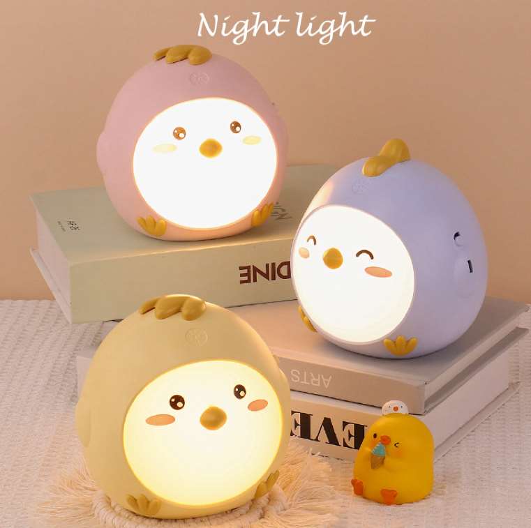 Touch-Sensitive Chicken LED Night Light at Work