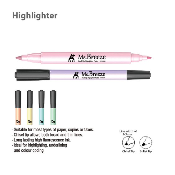 Contrast Color Dual Tip Highlighter Marker