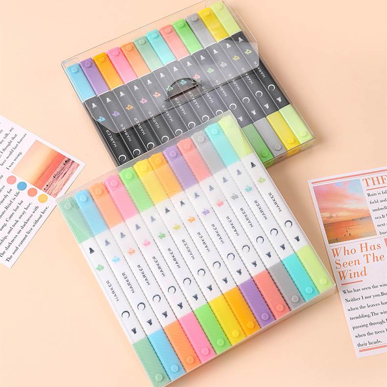 Colorful Building Block Highlighter – Black and White Pen Body