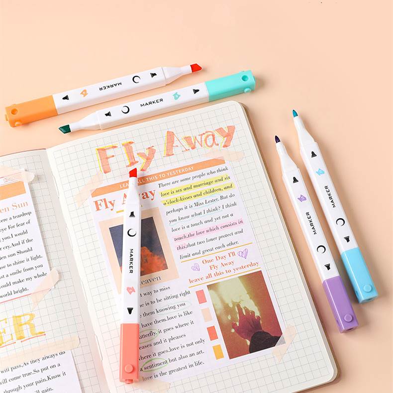 Dual Tip Colorful Building Block Highlighter
