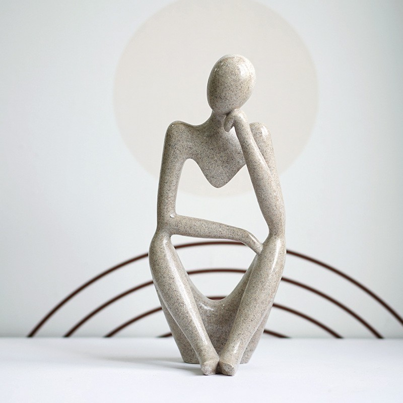 A Thinking Person Resin Statue - Design