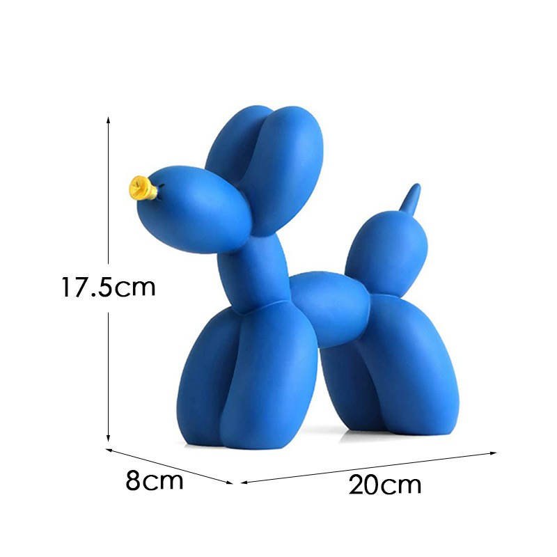 Dazzling Graffiti Balloon Dog Resin Ornament - Blue