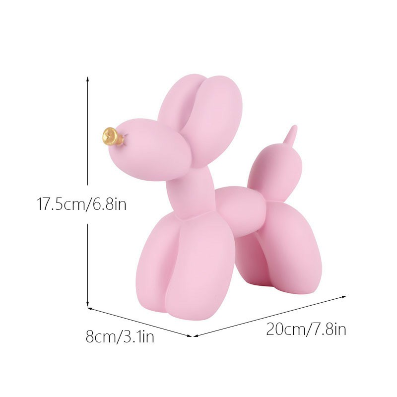 Dazzling Graffiti Balloon Dog Resin Ornament - Pink