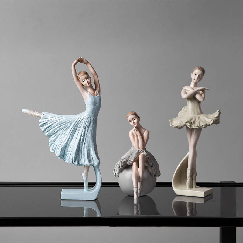 Dancing Ballet Girl Resin Ornament - Poses