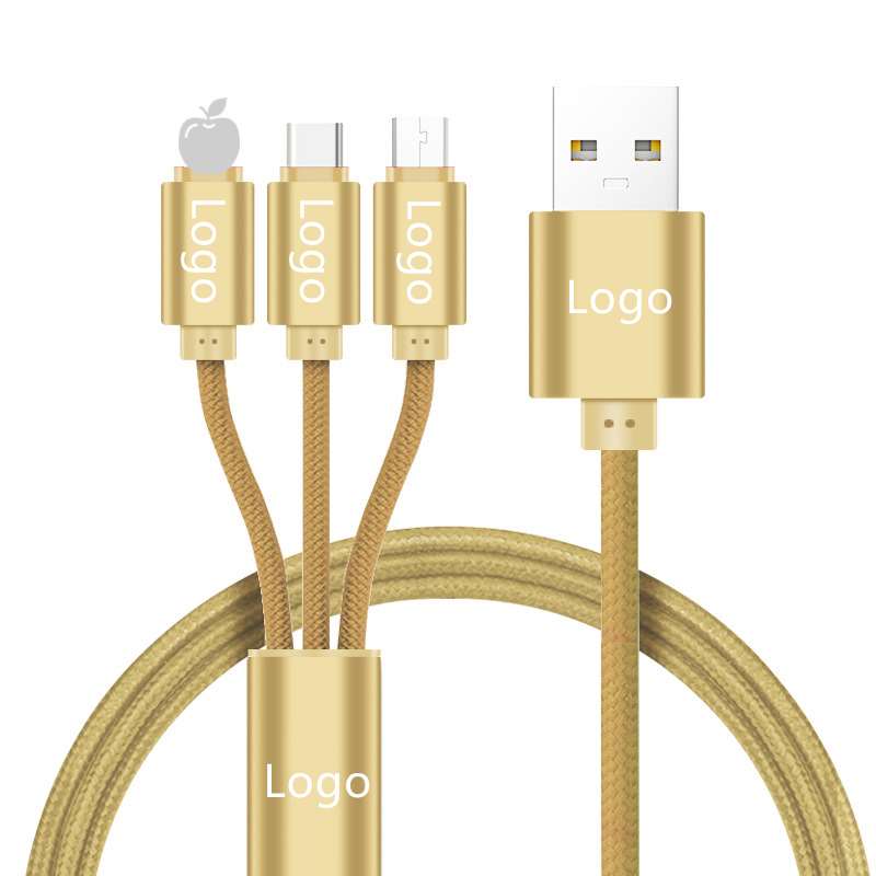 Classic 3-in-1 USB Charging Cable - Logo Imprint