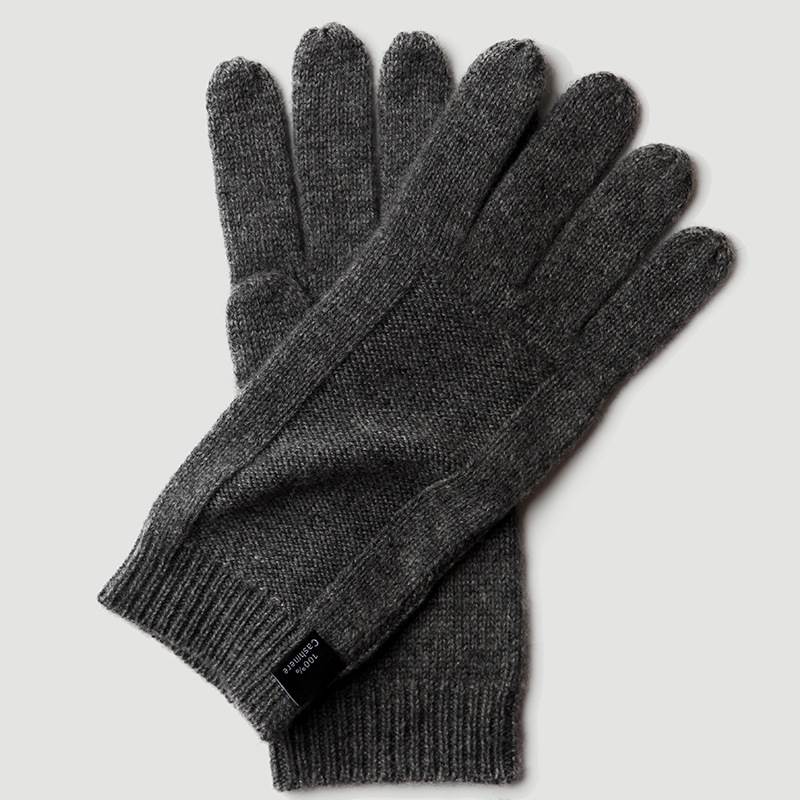 Geometric Texture Male Cashmere Gloves