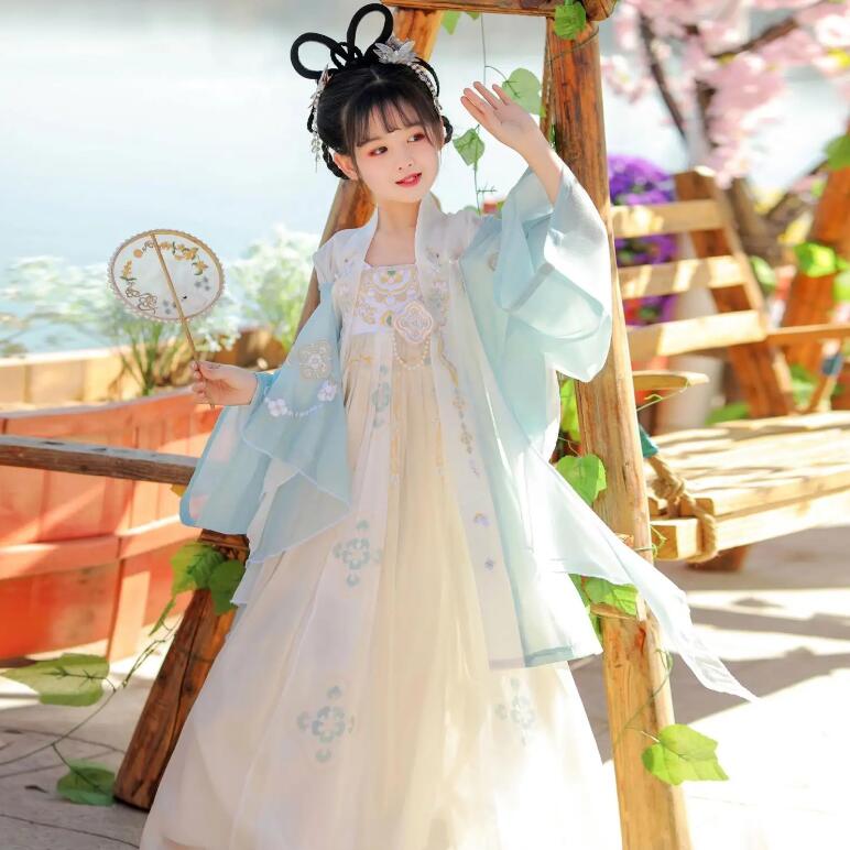Tang Style Fairy Dress for Girls - White