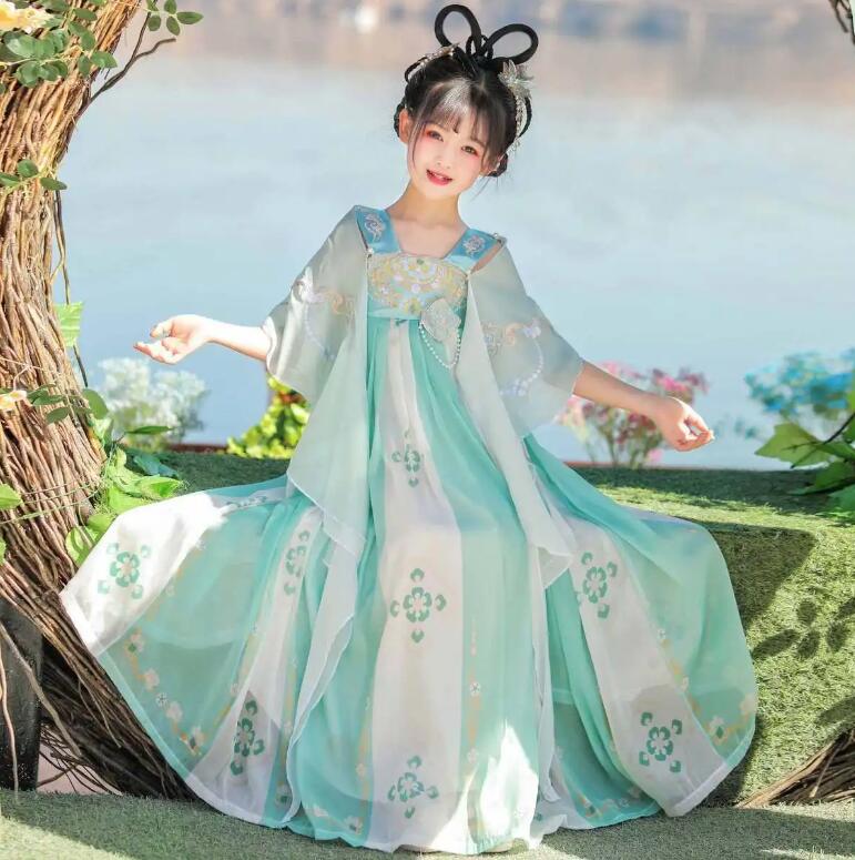 Tang Style Fairy Dress for Girls - Shawl