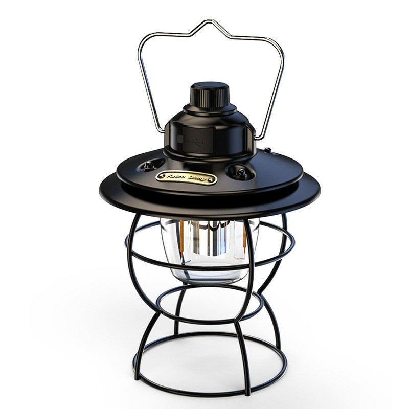 Vintage Iron Art Camping Light