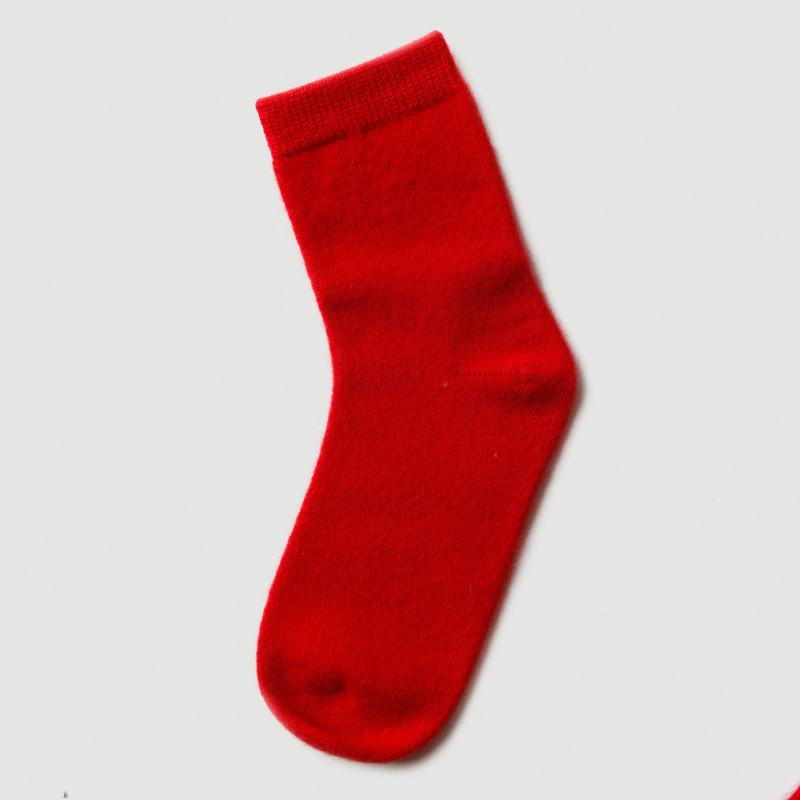Rainbow Colors Cashmere Socks - Red