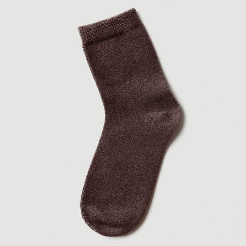 Rainbow Colors Cashmere Socks - Brown