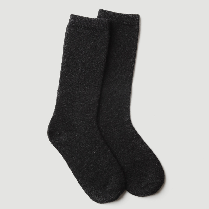 Extra Thick Cashmere Calf Socks - Dark Gray