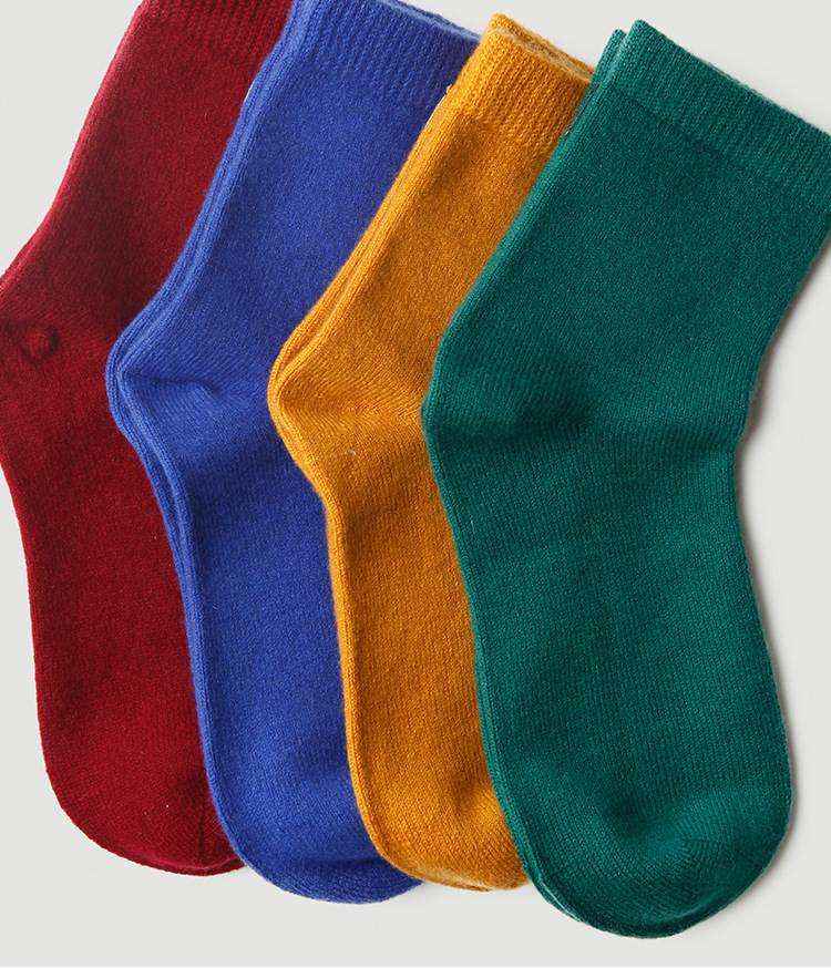 Vibrant Colors Mixed Wool and Cashmere Socks - Details