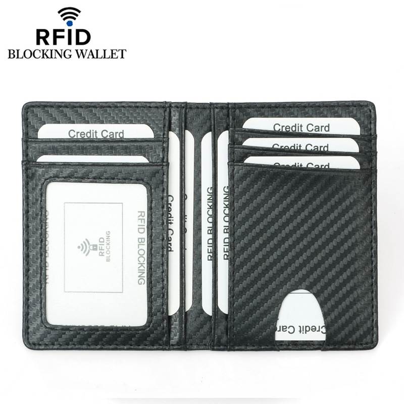 Carbon Fiber Bi-Fold Card Wallet - Front