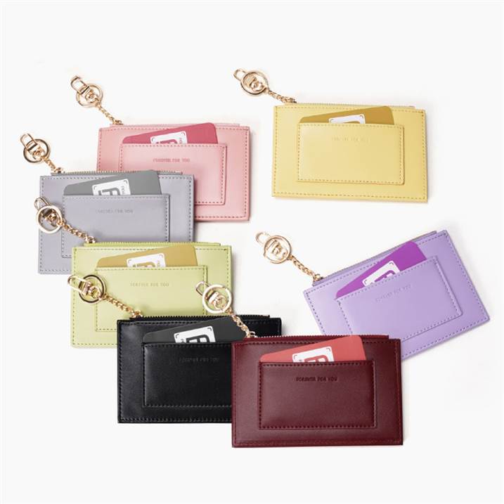 Fresh Solid Color Zipper Coin Purse - Colors