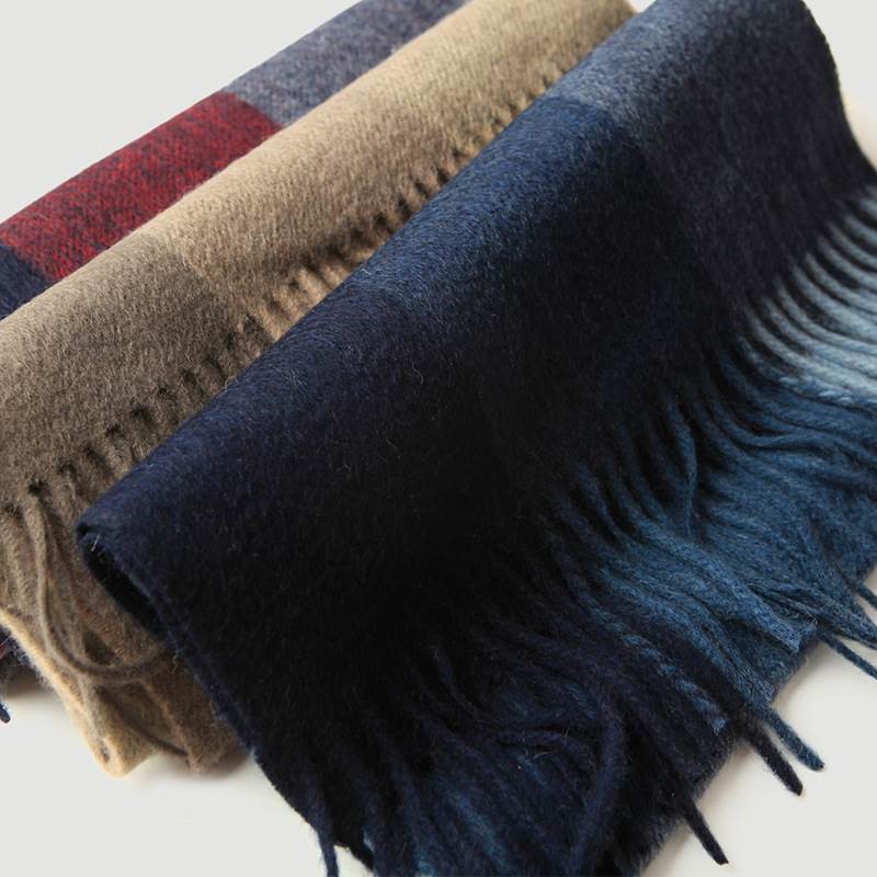 Classic British Plaid Pattern Male Cashmere Scarf