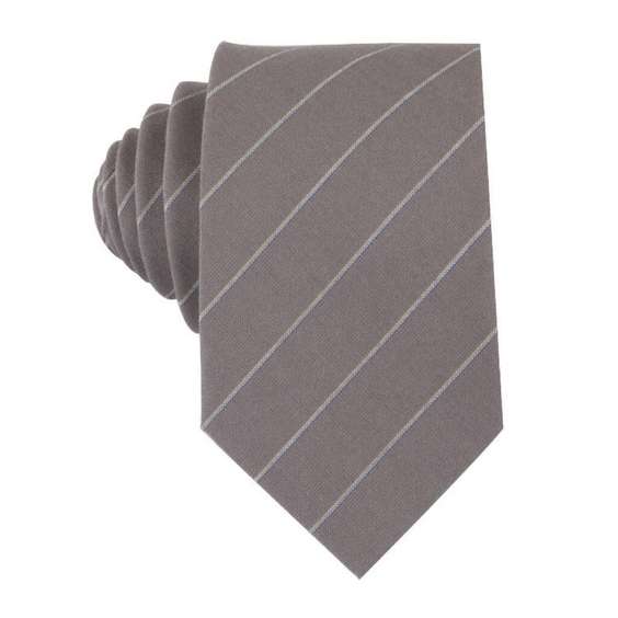 Leisure British Style Grid and Stripe Pattern Cotton Tie - Bronzing