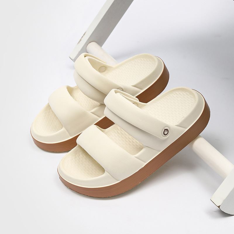 Candy Color EVA Women Sandals - Beige