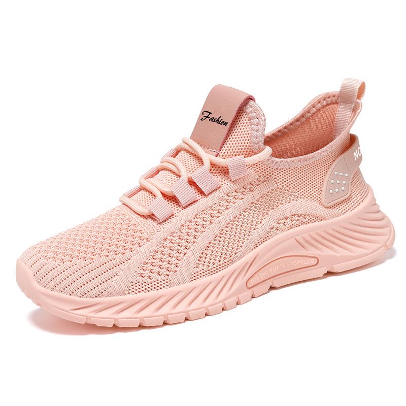 Fashion Flyknit Super Soft Women Sneakers - Pink