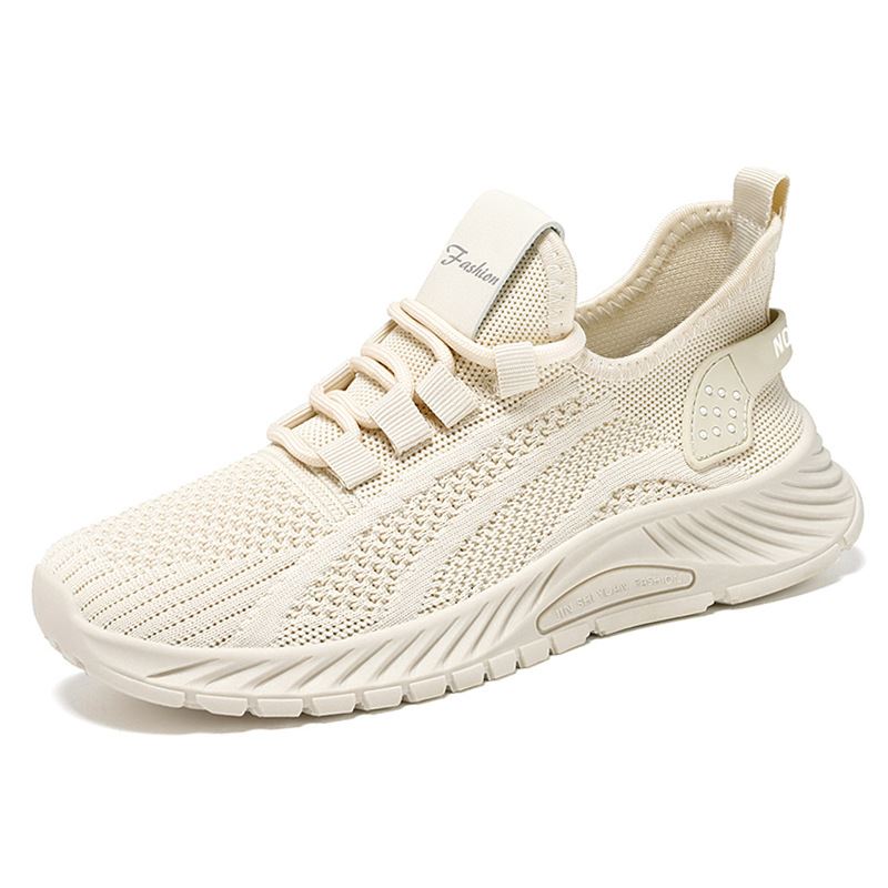 Fashion Flyknit Super Soft Women Sneakers - Beige