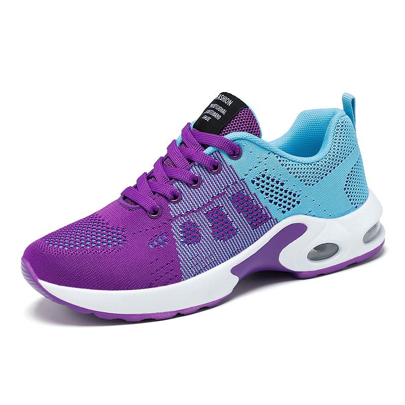 Contrast Purple and Blue Air Cushion Women Sneakers
